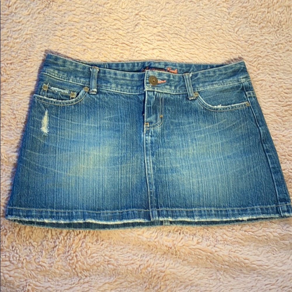 American Eagle Denim Mini Skirt Size 4